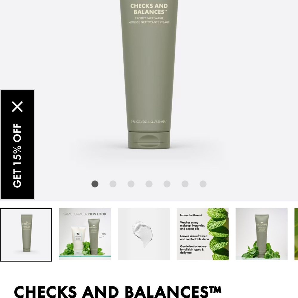 Origins Green Body Wash Natural Cleanse